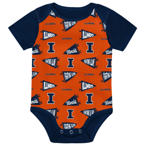 Fighting Illini Infant Cut & Sew Pennant Onesie
