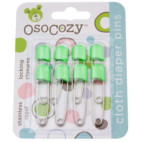 OsoCozy Packaged Diaper Pins - 8 Pack