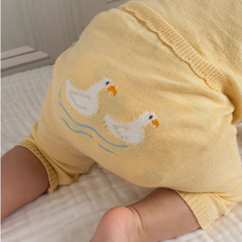 Lapinou Baby Duckling Leggings Pale Yellow | Trotters London – Trotters Childrenswear USA