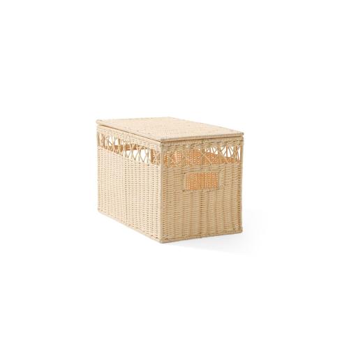 Farley Wicker Lidded Bin | Serena & Lily