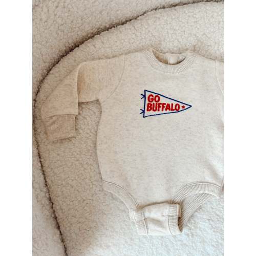Buffalo Football Pennant Sweatshirt Onesie