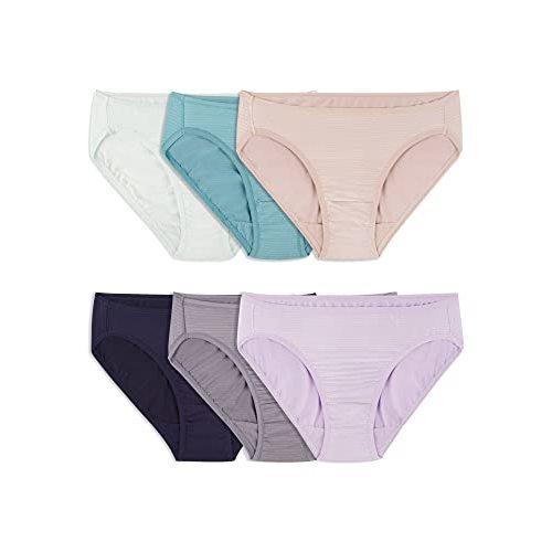 Fruit of the Loom Women's Breathable Underwear, Moisture Wicking Keeps You Cool & Comfortable, Available in Plus Size