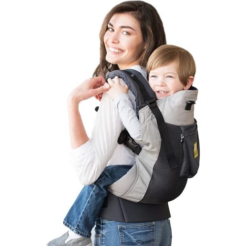 LÍLLÉbaby 3-in-1 Ergonomic CarryOn Airflow Toddler Carrier with Lumbar Support & Breathable Mesh (25-60 lbs), Supportive & Comfortable, Multi-Position Carrying for Hiking & Travel (Charcoal/Silver)