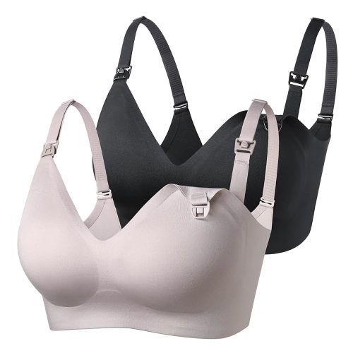 Momcozy Nursing Bras for Breastfeeding, YN21 Seamless Ultra Comfort Maternity Bra, Natural Shape, Pregnancy Sleep Bralette at Amazon Women’s Clothing store