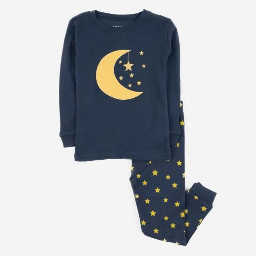 Leveret Two Piece Cotton Pajamas Moon and Stars 12-18 Month