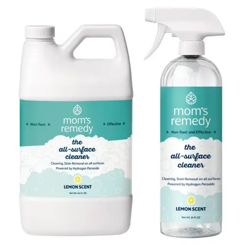 MomRemedy Hydrogen Peroxide Based Cleaner & Stain Remover, Lemon, 24 fl oz + 64 fl oz Refill | Costco