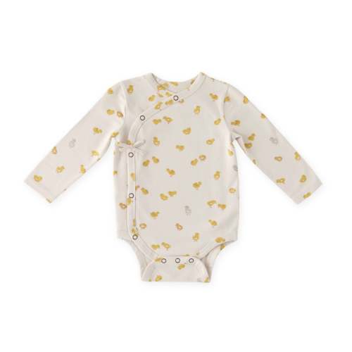 The Littles Long Sleeve Kimono One-Piece - Cheerful Chick – Pehr, Size: 0-3 months