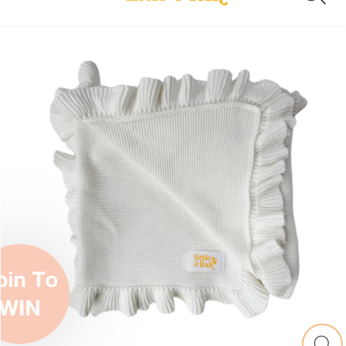 Frill Knit Blanket | Milk – Little and Fern