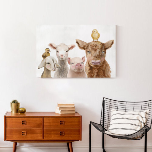 August Grove® Baby Farm Animals Canvas Print | Wayfair