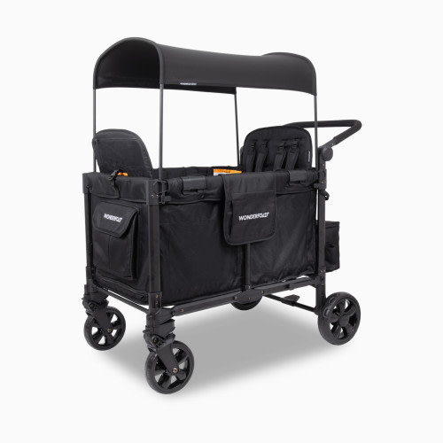 WonderFold Wagon W4 Elite Pro Stroller Wagon - Jet Black