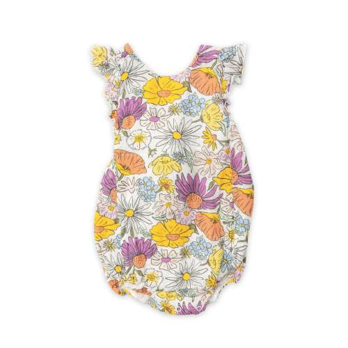 Ruffle Sunsuit, Wildflowers Multi