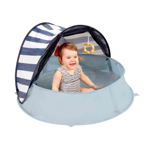 Aquani Anti-UV Baby Beach Tent & Paddling Pool - Marine