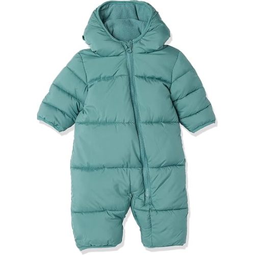 Amazon Essentials Unisex Babies' Water-Resistant Winter Puffer Snowsuit for Boys and Girls 0-3 months