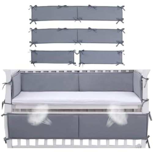 Breathable Side Impact Pads, Thick Perimeter Anti-Collision Pads (Grey)