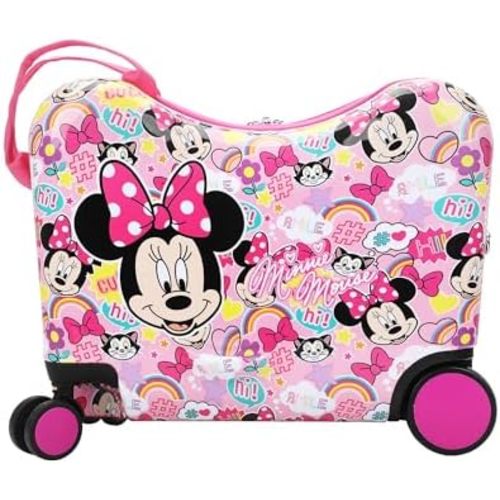Bioworld Minnie Mouse Ride-On 18" Suitcase For Kids & Toddlers