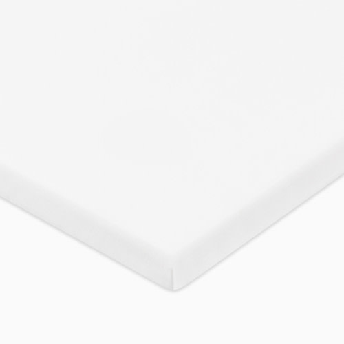 babyletto All-Stages Midi Organic Brushed Cotton Crib Sheet - Bright White