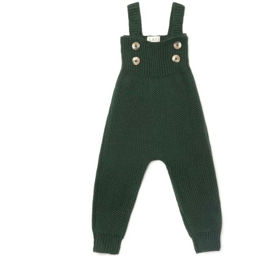Acorn Ribbed Bib Buttoned Strap Cuffed Ankle Jumper