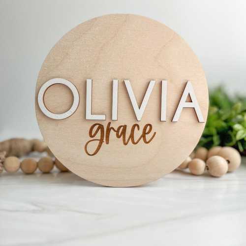 Baby Name Announcement Sign | Baby Name Sign For Hospital | Baby Name Reveal | Personalized Baby Name Sign | Sign For Crib | Baby Name Sign