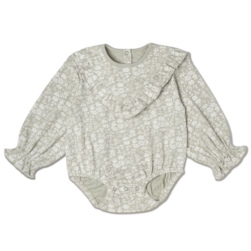 Organic Ruffle Bubble Romper - Wildsage – Shop Little Cousins