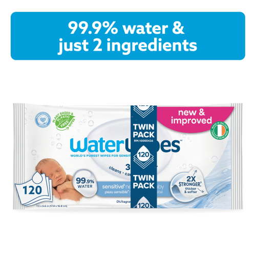 WaterWipes Sensitive+ Newborn & Baby Wipes, 3-In-1 Cleans, Cares, Protects, 99.9% Water, Unscented & Hypoallergenic - Walmart.ca