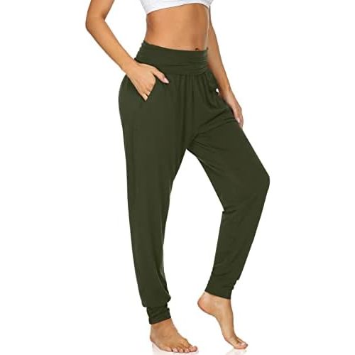 UEU Women's Cozy Yoga Joggers Pants Loose Workout Sweatpants Comfy Lounge Pants with Pockets