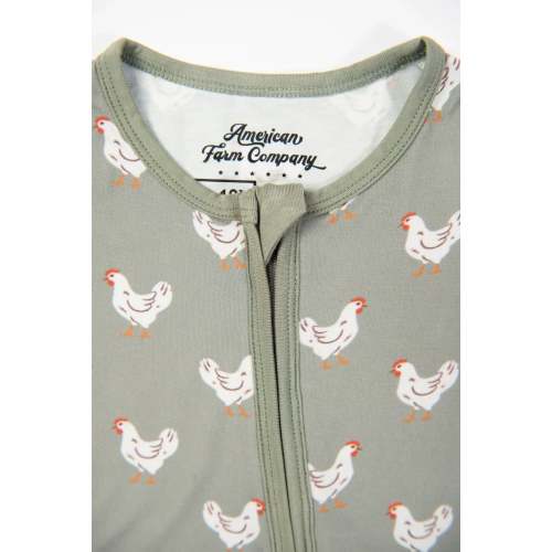 Sage Chickens Bamboo Baby Zippy – American Farm Company