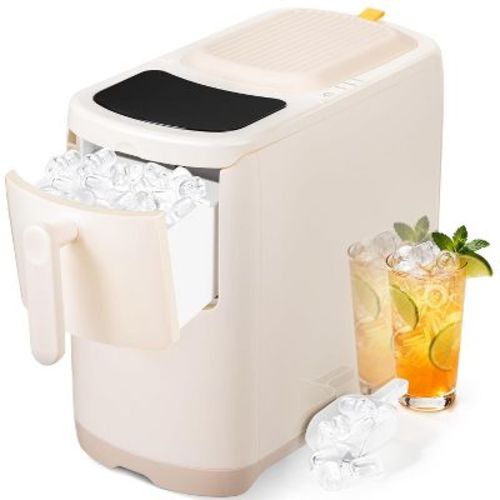 ZAFRO Portable Countertop Ice Maker with Self-Cleaning, 18Lbs/24H, One-Touch Operation, Ice Scoop for Home