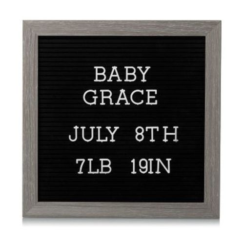 Pearhead 10"x 10" Letterboard Set - Light Gray