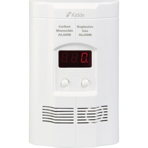 Kidde Carbon Monoxide + Explosive Gas, Natural Gas & Propane Alarm, Plug-in with 9V Battery Backup, Digital Display, 85 dB Alarm, LED Status Indicators, 3rd Edition