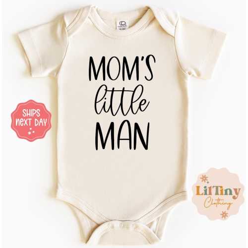 Mom's little man baby onesie® // baby boy onesie® // baby shower gift onesie® // mommas boy onesie®