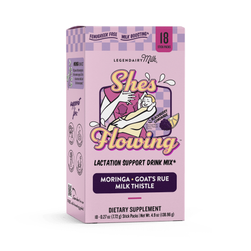 Legendairy Milk She's Flowing Lactation Drink Mix, Breastfeeding Supplement, 4.9 oz