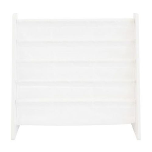 Kids' Book Rack Cambridge Collection White - Humble Crew: Toddler Decorative Bookshelf, 4 Shelves, MDF Material