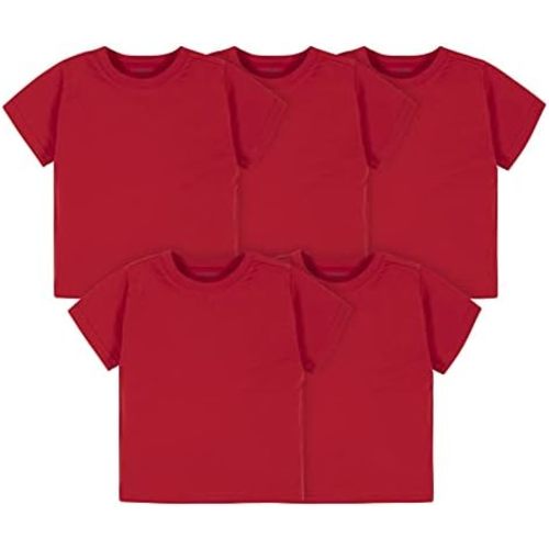 Gerber Baby & Toddler 5-Pack Solid Short Sleeve T-Shirts Jersey 160 GSM