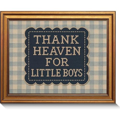 Vintage Gold Framed Baby Boy Nursery Wall Art Inspirational Quote Wall Art