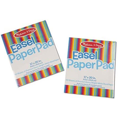 Melissa & Doug Easel Paper Pad, 2 Pack with 50 Sheets, 17 × 20" (E-Commerce Packaging)
