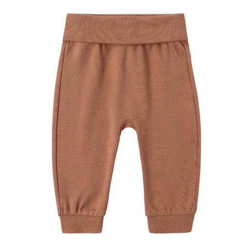 Quincy Mae Organic Fold Over Pant Poppy | Posh Baby