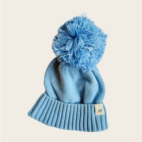 Luna + Luca Pom Beanie - Powder Blue