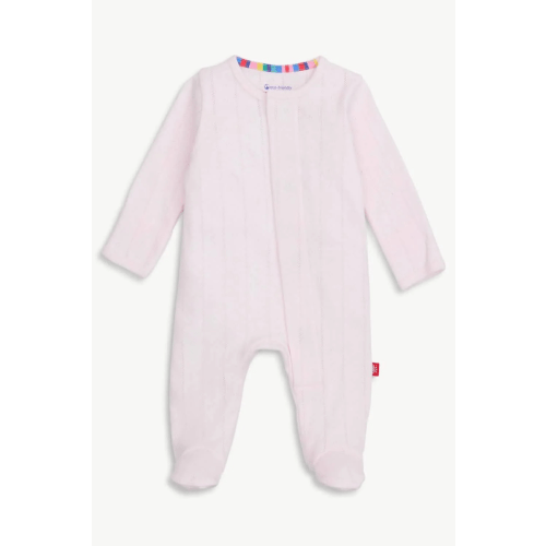 Love Lines Pink Pointelle Footie – Edie Boutique