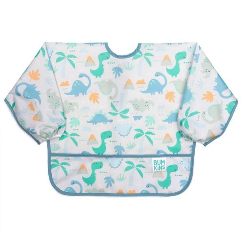 Bumkins Longsleeve Bibs - Dinosaurs: 14x14 Inches, Single Pack