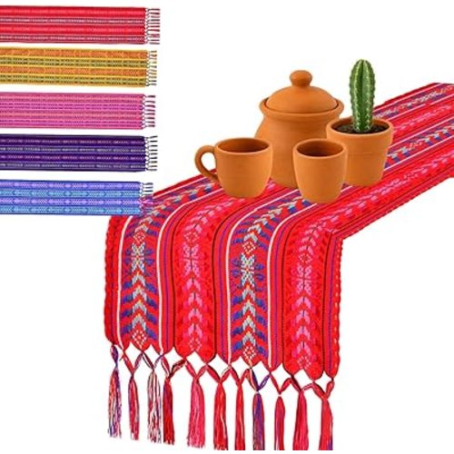 Mexican Table Runner – Rebozo Mexicano, Woven Guatemalan Scarf, Mexican Rebozos for Women – Rebozo for Childbirth, Fiesta or Decor
