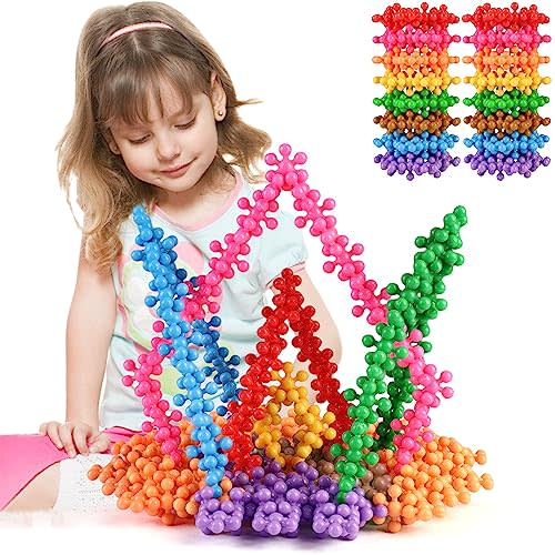 TOMYOU 400 Pieces Building Blocks Kids STEM Toys Educational Classroom | Sensory, Interlocking Solid Plastic for Preschool Boys and Girls Aged 3+, Safe Material Creativity