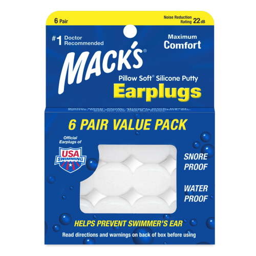 Mack's Pillow Soft Silicone Earplugs - 6 Pair
