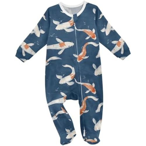 vvfelixl Halloween Pumpkins Orange Lantern Baby Sleepers For Girl Boys Newborn Baby Play One-Piece Footies For 0-24 Months