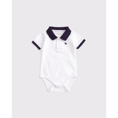 baby icon polo bodysuit