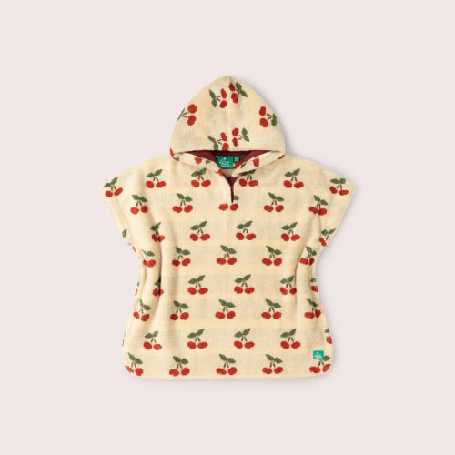 Little Cherries Baby Towel Poncho – Little Green Radicals