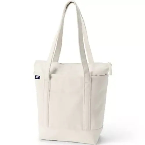 Medium 5 Pocket Open Top Canvas Tote Bag | Lands' End