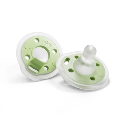 babypace® breast-like pacifier 2-set in calm pistachio | mōmi