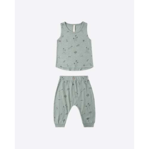 Tank + Slouch Pant Set Pelican