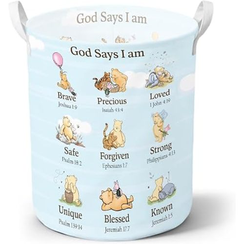 Jmost Bear Nursery Basket Storage Decor, Bear Baby Stuff