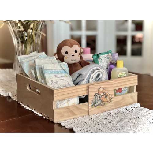 Winnie the Pooh Nursery Storage: Baby Shower Gift Basket, Changing Table Organizer
